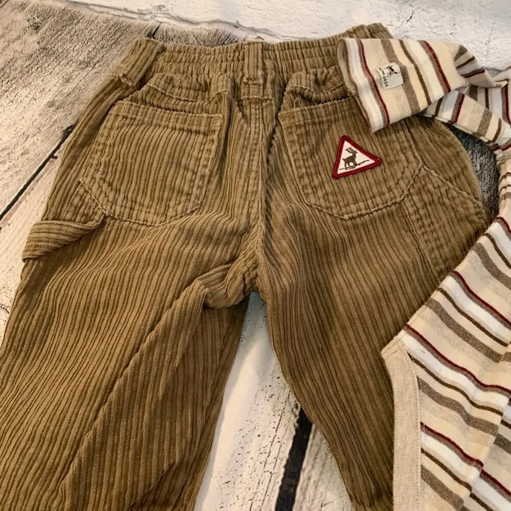 JANIE AND JACK Boy’s 2 Piece Turtleneck Onesie and Corduroy Pants / Size: 3-6 Mo